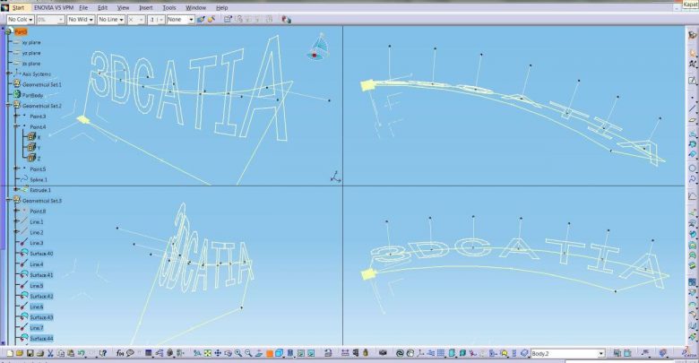CATIA 3D TEXT
