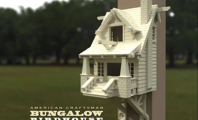 3D Portatif Kus Evi STL 3D Modeli