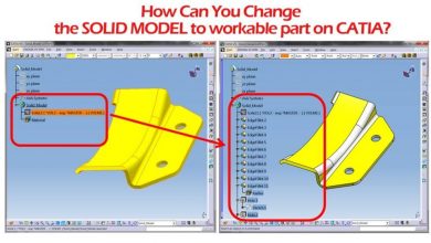 CATIA SOLID MODELI PART DOSYASINA CEVIRME